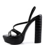 SLEGS Slingback Block High Heeled Sandals