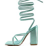 SHEWOLF LACE UP HIGH HEEL SANDALS