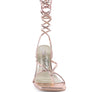 SHEWOLF LACE UP HIGH HEEL SANDALS