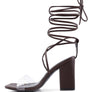 HIGH CULT STRAPPY TIE-UP BLOCK HEELS
