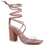 HIGH CULT STRAPPY TIE-UP BLOCK HEELS