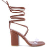 HIGH CULT STRAPPY TIE-UP BLOCK HEELS
