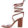 HIGH CULT STRAPPY TIE-UP BLOCK HEELS