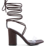HIGH CULT STRAPPY TIE-UP BLOCK HEELS