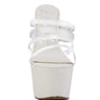 SHOTS UP ULTRA HIGH HEEL CLEAR STRAPS SANDALS