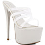 SHOTS UP ULTRA HIGH HEEL CLEAR STRAPS SANDALS