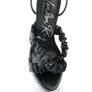 POP ERA RUCHED STRAPS TIE UP SANDALS