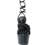 POP ERA RUCHED STRAPS TIE UP SANDALS