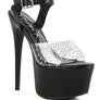 FIRST DATE ULTRA HIGH HEEL CLEAR SANDAL