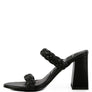 MI AMOR BRAIDED STRAP HIGH BLOCK HEELS