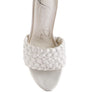 LUST LOOK BRAIDED SATIN BLOCK SANDALS
