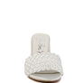 LUST LOOK BRAIDED SATIN BLOCK SANDALS