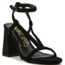 SMOOSH BRAIDED BLOCK HEEL SANDALS