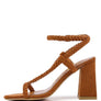 SMOOSH BRAIDED BLOCK HEEL SANDALS