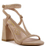 SMOOSH BRAIDED BLOCK HEEL SANDALS