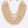 Layer Beads Statement Necklace Set