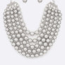Layer Beads Statement Necklace Set