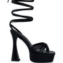 SPLITSOUL Lace Up High Block Sandal