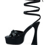 SPLITSOUL Lace Up High Block Sandal