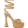 SPLITSOUL Lace Up High Block Sandal