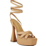 SPLITSOUL Lace Up High Block Sandal