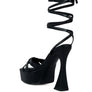 SPLITSOUL Lace Up High Block Sandal