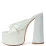 STROBING KNOTTED CHUNKY PLATFORM HEELS