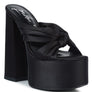 STROBING KNOTTED CHUNKY PLATFORM HEELS