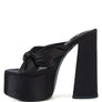 STROBING KNOTTED CHUNKY PLATFORM HEELS