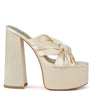 STROBING KNOTTED CHUNKY PLATFORM HEELS