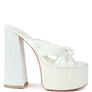 STROBING KNOTTED CHUNKY PLATFORM HEELS