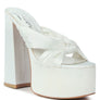 STROBING KNOTTED CHUNKY PLATFORM HEELS