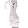 LEWK STRAPPY TIE UP SPOOL HEEL SANDALS