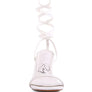 LEWK STRAPPY TIE UP SPOOL HEEL SANDALS