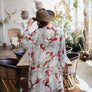 Ikebana Kimono W/ Suede Tie Belt
