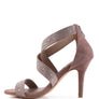 QUEEN BEE Rhinestone High Heeled Sandal