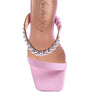 BANDY HIGH HEEL METAL BALL SANDALS