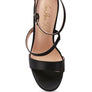 LAWSUIT RHINESTONE BALL HEEL SATIN SANDALS