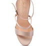 LAWSUIT RHINESTONE BALL HEEL SATIN SANDALS