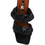 GLAM GIRL TWISTED STRAP SPOOL HEELED SANDALS