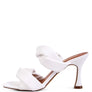 GLAM GIRL TWISTED STRAP SPOOL HEELED SANDALS
