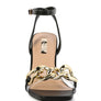 BOTTOM KISS CHAIN STRAP BLOCK HEEL SANDALS