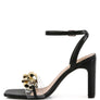 BOTTOM KISS CHAIN STRAP BLOCK HEEL SANDALS