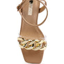 BOTTOM KISS CHAIN STRAP BLOCK HEEL SANDALS