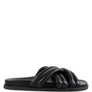 TORA QUILTED STRAP SLIDER FLATS
