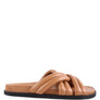 TORA QUILTED STRAP SLIDER FLATS