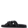 TORA QUILTED STRAP SLIDER FLATS