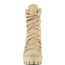 WILLOW CUSHION COLLARED LACE-UP HIGH ANKLE BOOTS