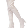 ZADE THIGH HIGH LONG BOOTS IN STRETCH PATENT PU