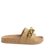 MIAMI SHOT BLING CHAIN STRAP WOVEN SLIP ON FLATS